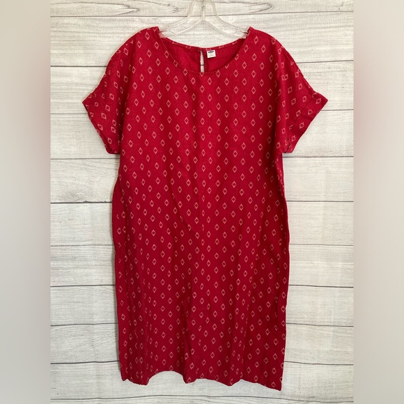 Old Navy | Women’s Scoop Neck Linen Blend T-Shirt Dress - Picture 3 of 6